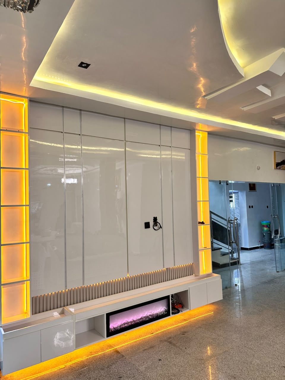 Premium TV Console Wall Design